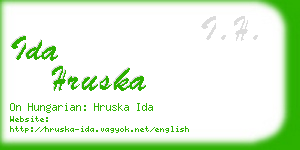 ida hruska business card